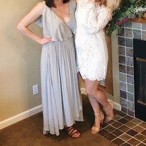 Free People Dusty Blue Maxi Wrap Dress